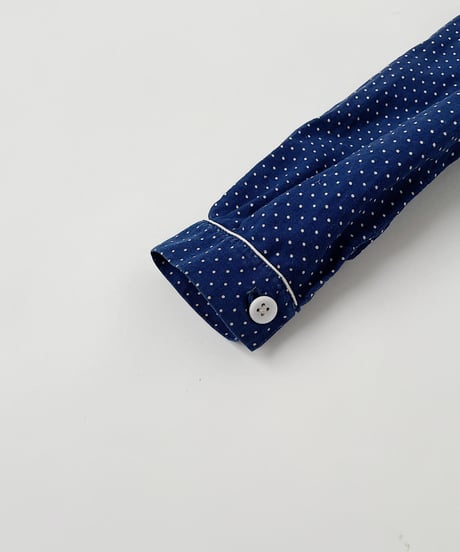 ［ryukicoa］Blue dot cotton bolero