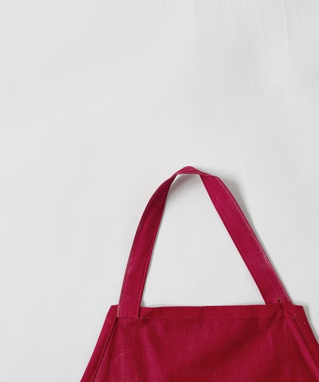 ［ryukicoa］Red cotton apron