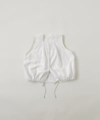 ［ryukicoa］White cotton gilet -01-