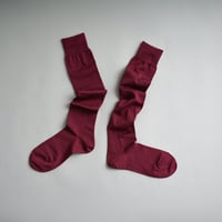 MERINO WOOL HIGH SOCKS / 22-24cm  Burgundy