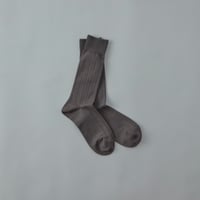 COTTON RIB SOCKS /  25-27cm Steel gray
