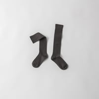 COTTON RIB HIGH SOCKS /  22-24cm Taupe