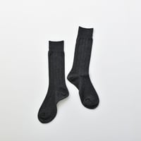 COTTON RIB SOCKS / 22-24cm  Dark gray