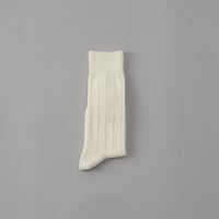 COTTON RIB SOCKS /  25-27cm Off white