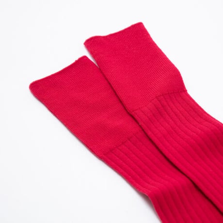 MERINO WOOL RIB HIGH SOCKS / 22-24cm  Strawberry