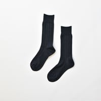 COTTON RIB SOCKS / 22-24cm  Dark blue
