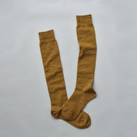 MERINO WOOL HIGH SOCKS / 22-24cm  Turmeric