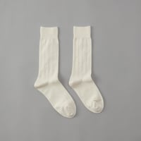 COTTON RIB SOCKS /  22-24cm Off white