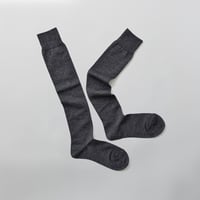 MERINO WOOL HIGH SOCKS / 22-24cm  Charcoal gray