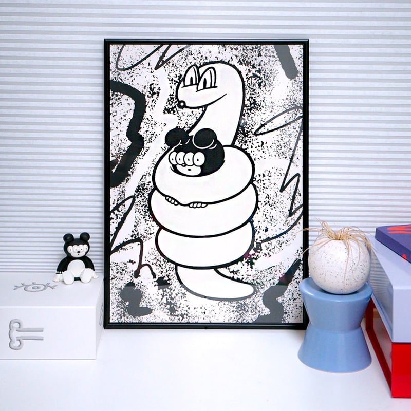 SNAKE HUG SILK SCREEN POSTER | BRIDGE SHIP HOUS