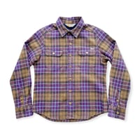 Carhartt flannel shirt purple / カーハート ヘビネル