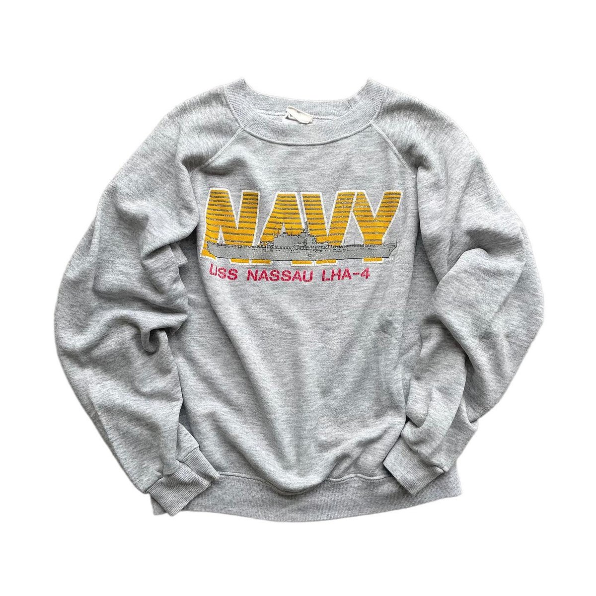 80's Hanes NAVY sweat shirt / 80年代 米海軍プリント スウェッ...