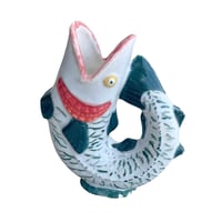 90's Handmade fish pottery