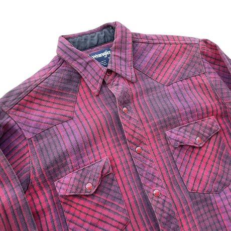 80's Wrangler heavy-flannel western shirt / 80年代 ラングラー ヘビネル ウエスタンシャツ