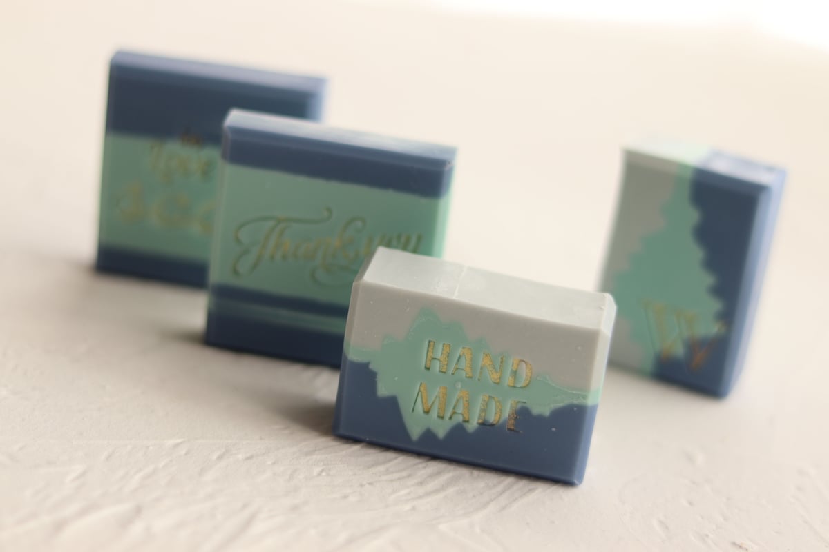 手作り石けん専用 オーダーメイドのアクリルスタンプ（2個