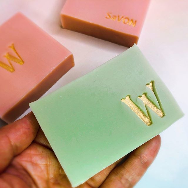 手作り石けん専用 オーダーメイドのアクリルスタンプ（2個セット