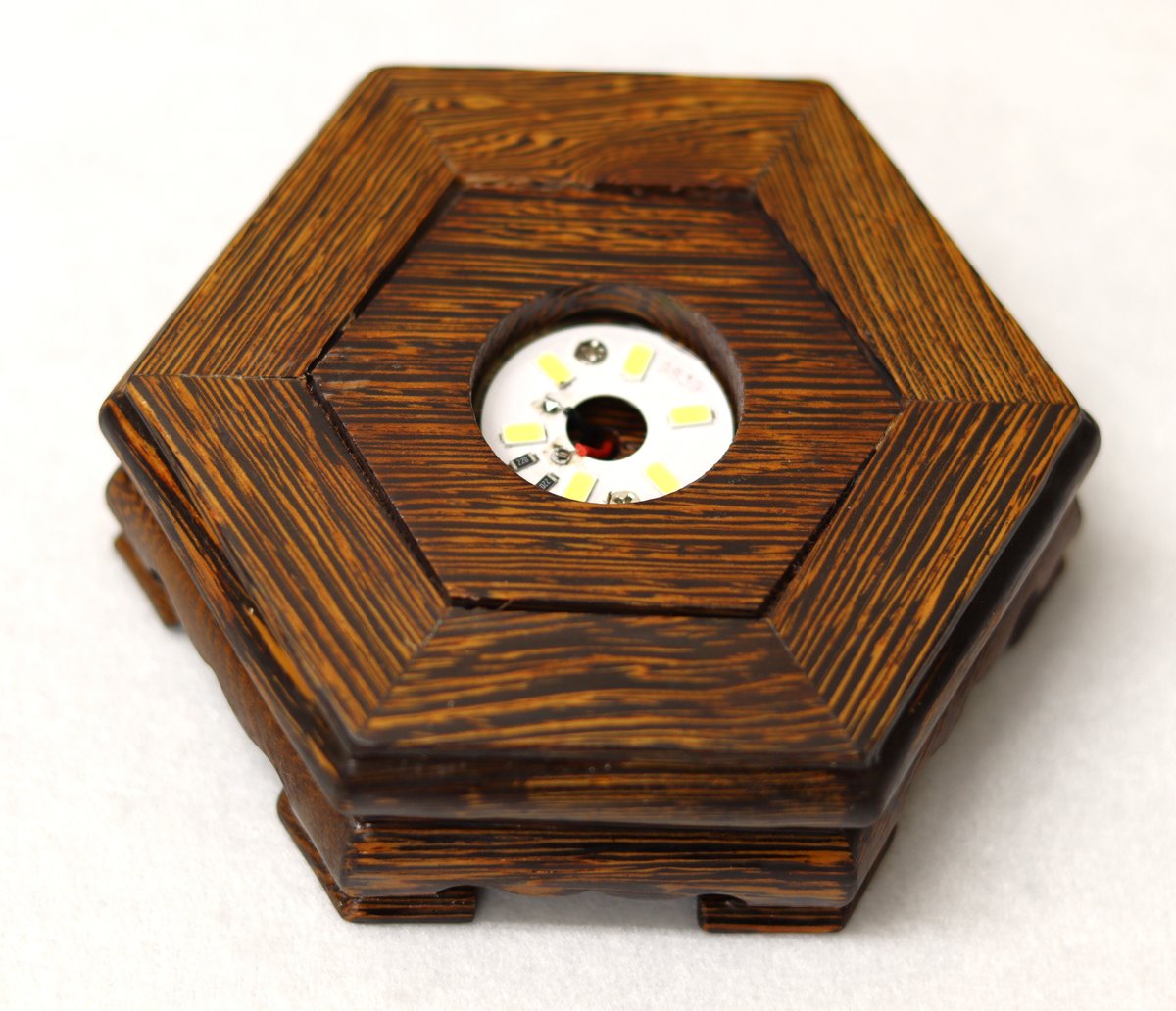 水晶 台座 ディスプレイ 木製 LEDライト dz-05 | Happy Soaping