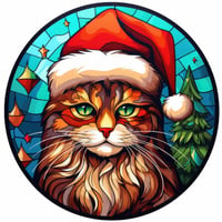 ダイヤモンドアート　5D 猫　丸いビーズ   30x30