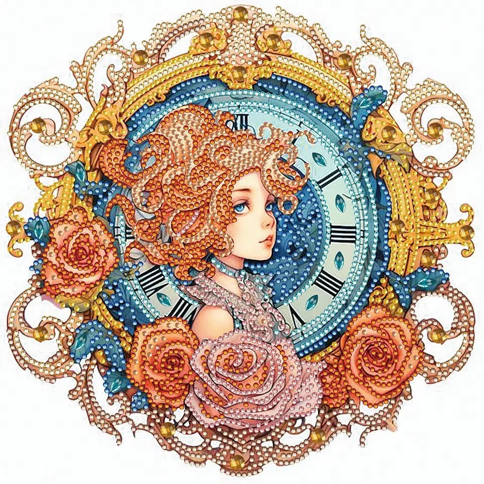 ダイヤモンドアート 5D 女の人 特殊ビーズ入り 30×30 | Happy Soaping
