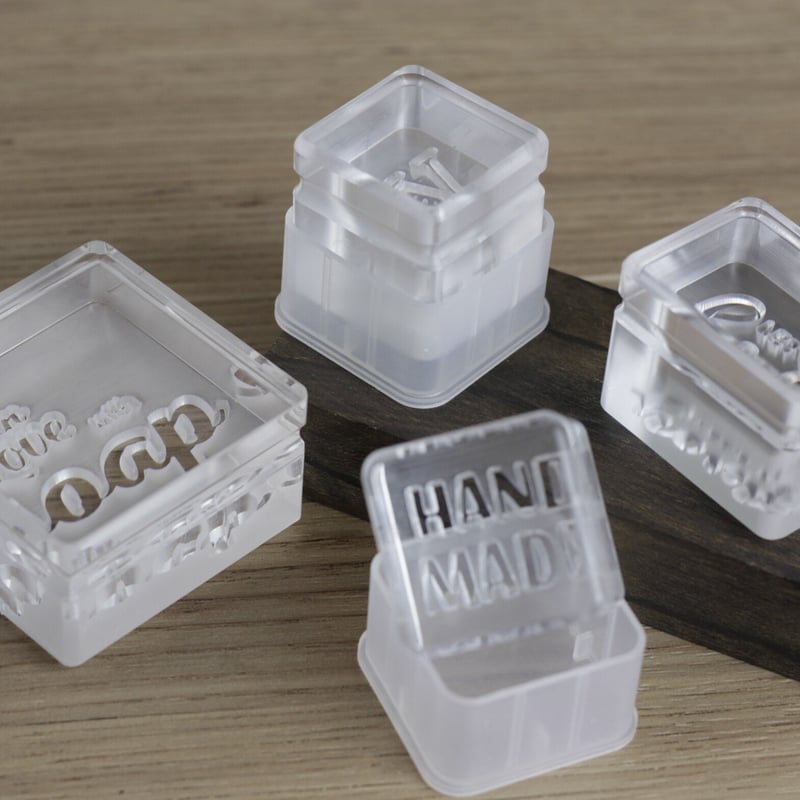 手作り石けん専用 オーダーメイドのアクリルスタンプ（2個セット