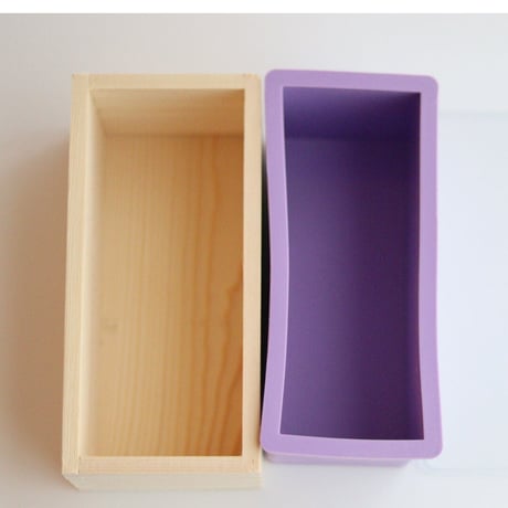 木箱付きのシリコンモールド（Sサイズ）蓋つき
