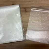 ラッピング用シールつきビニール袋100枚（18ｃｍ✖12ｃｍ）　水玉
