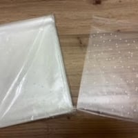 ラッピング用シールつきビニール袋100枚（20ｃｍ✖16ｃｍ）　水玉