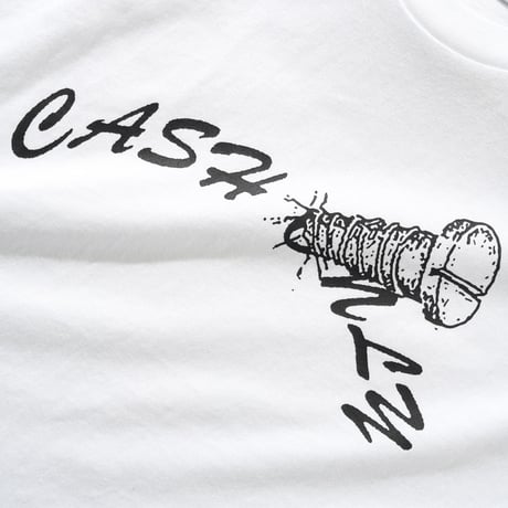 CASH ONLY Screw Logo Tee White
