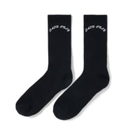 CASH ONLY Logo Crew Socks Black