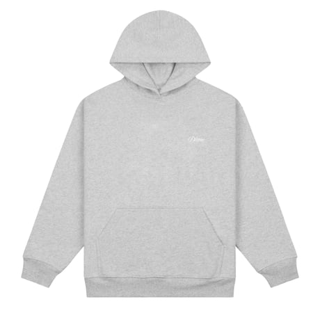 DIME MTL CURSIVE SMALL LOGO HOODIE HEATHER GRAY