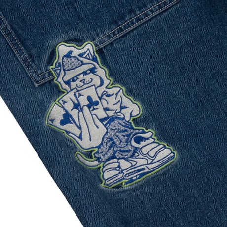 RIPNDIP IP Ace Ultra Wide Leg Pants (Medium Wash)