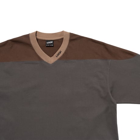 LQQK STUDIO HOCKEY TEE BROWN GREY