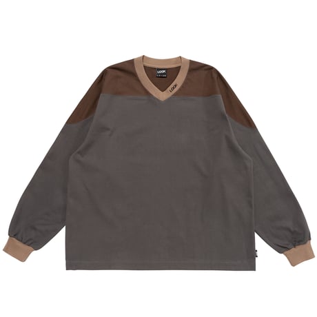LQQK STUDIO HOCKEY TEE BROWN GREY