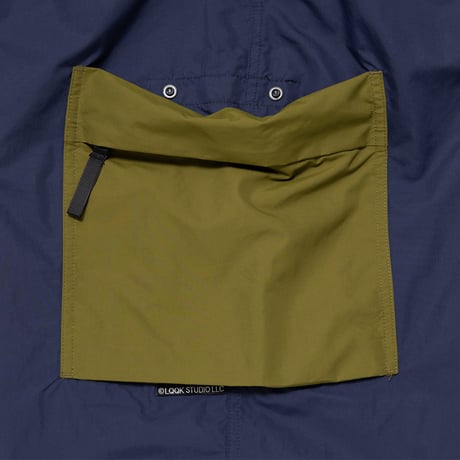 LQQK STUDIO NYLON CARGO PANTS NAVY GREEN