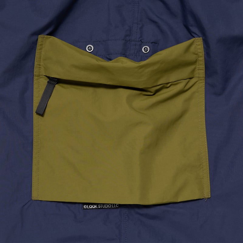 LQQK STUDIO NYLON CARGO PANTS NAVY GREEN | F.U.