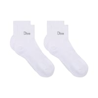 DIME MTL Classic 2 Pack Short Socks White