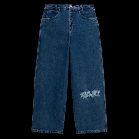 RIPNDIP IP Ace Ultra Wide Leg Pants (Medium Wash)