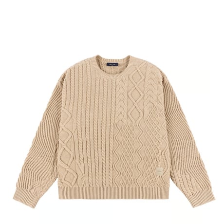DIME mtl MIXED CABLE KNIT SAND