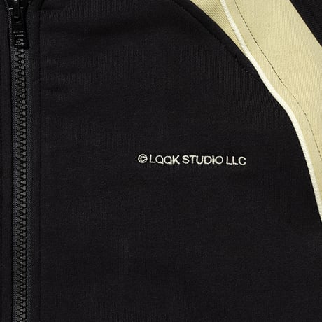 LQQK STUDIO TEAM ZIP FLEECE SWEATSHIRT BLACK