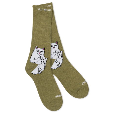 RIPNDIP Lord Nermal Socks (Olive)