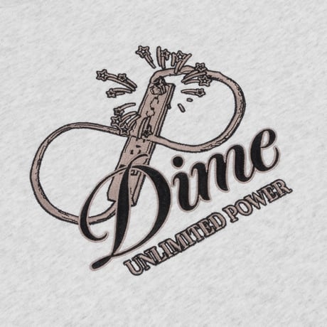 DIME mtl Cursive Power Crewneck ASH