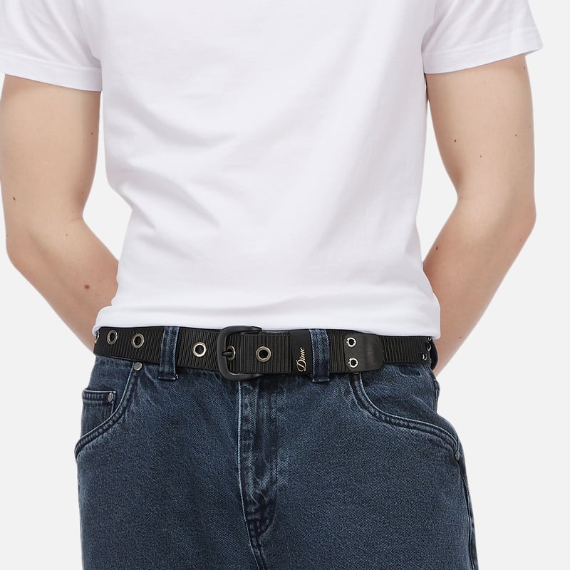 Dime スタッズ付き ブラックベルト Dime スタッズ付き ブラックコットンベルト - メルカリ