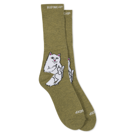 RIPNDIP Lord Nermal Socks (Olive)