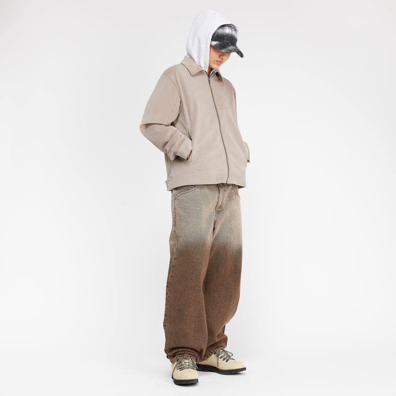 DIME mtl Cord Zip Jacket TAUPE | F.U. GENERAL S