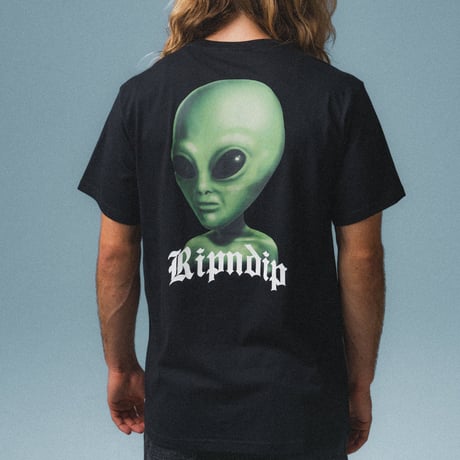 RIPNDIP WE COME IN PEACE TEE (BLACK)
