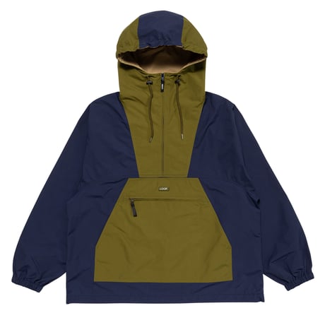 LQQK STUDIO NYLON ANORAK NAVY GREEN