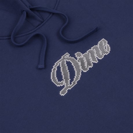 DIME mtl Pixel Cursive Hoodie NIGHT BLUE