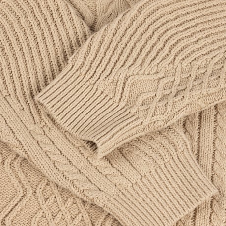 DIME mtl MIXED CABLE KNIT SAND