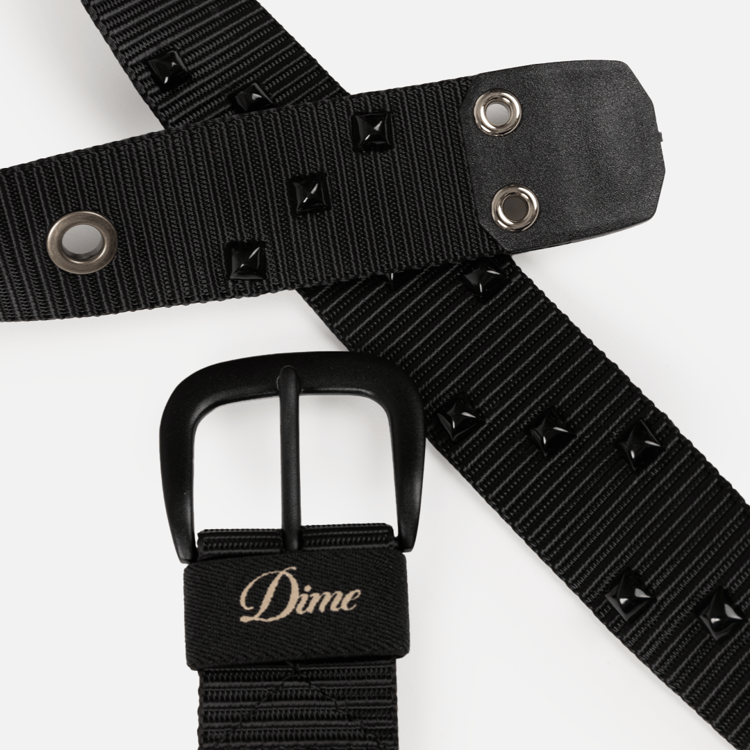 Dime スタッズ付き ブラックベルト Dime MTL Studded Belt BLACK | F.U. GENERAL STOR