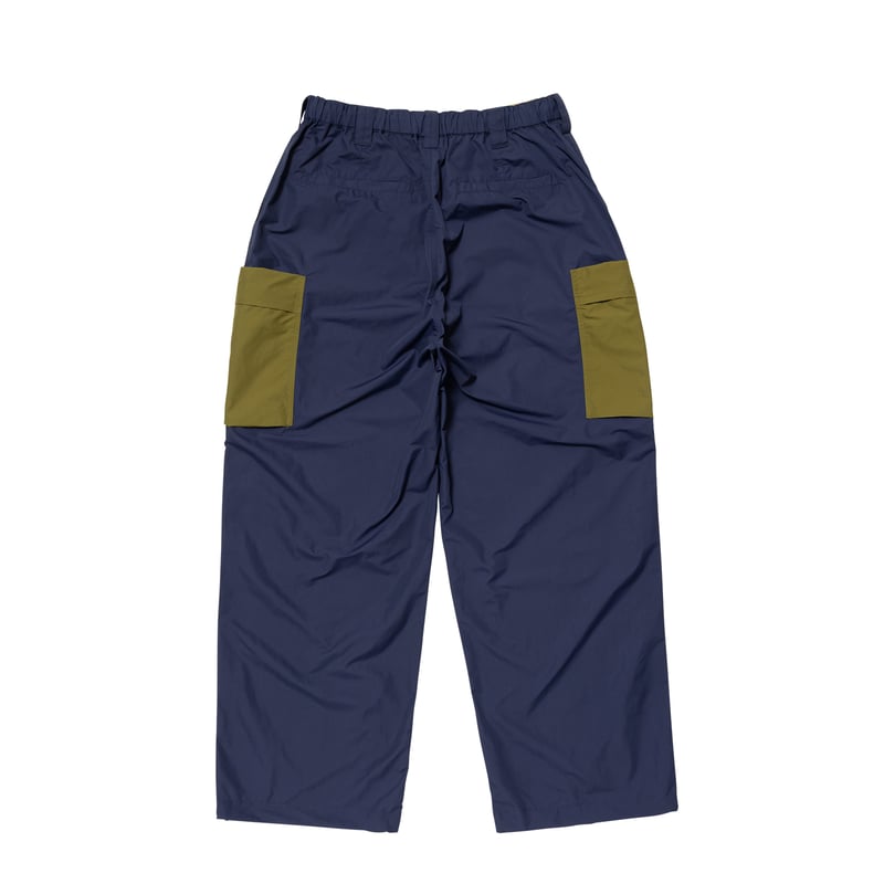 LQQK STUDIO NYLON CARGO PANTS NAVY GREEN | F.U.